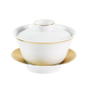 Haviland Infini Gold Chinese Teacup / Soup + Saucer / Gold