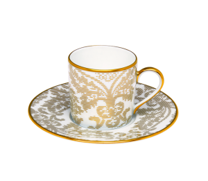 Haviland Damasse Ritz Coffee Cup And Saucer