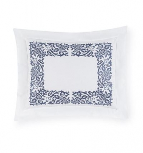 Sferra Saxon Indigo Continental Sham - 26 X 26