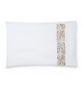 Sferra Saxon Champagne Standard Pillow Case - Pair / 22 X 33