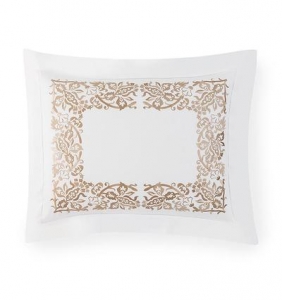 Sferra Saxon Champagne Standard Sham - 21 X 26