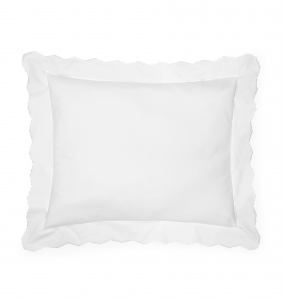 Sferra Pettine White / White Boudoir Sham 12X16
