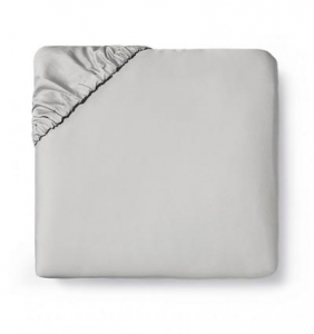 Sferra Fiona Grey Queen Bottom Fitted Sheet - 60 X 80 X 17