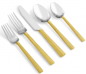 Michael Aram Wheat Gold Stainless 5 Piece Setting
