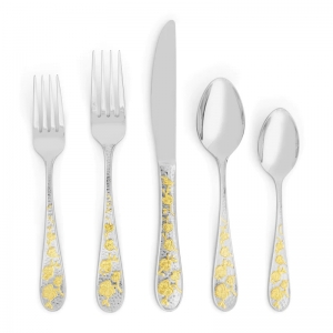Michael Aram Orchid Gold Flatware 5 Piece Setting
