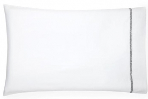 Sferra Emilia Black Standard Pillow Case Pair 22X33