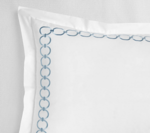 SFERRA Catena White/Sea Continental Sham 26X26