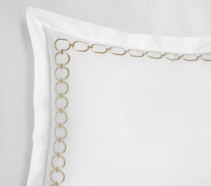 SFERRA Catena White/Sand Continental Sham 26X26