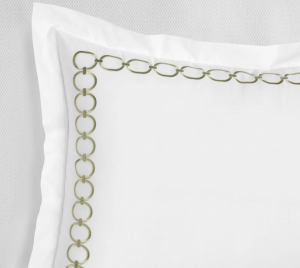 SFERRA Catena White/Willow Continental Sham