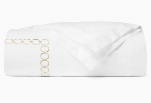 SFERRA Catena White/Sand King Duvet Cover 106X92