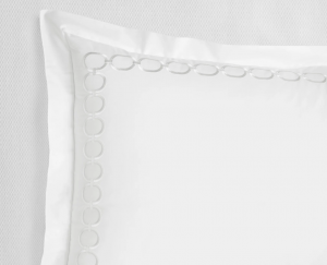 SFERRA Catena White/Lunar King Sham 21X36
