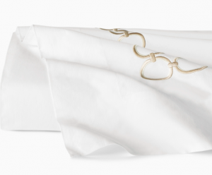 SFERRA Catena White/Sand Twin Flat Sheet 74X114