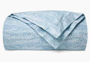 Sferra Cobblestones Sea Printed Full/Queen Duvet Cover 88X92