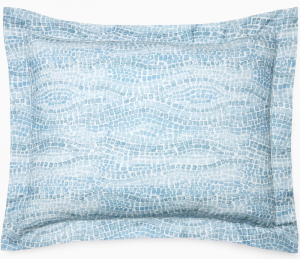 Sferra Cobblestones Sea Printed King Sham 21X36