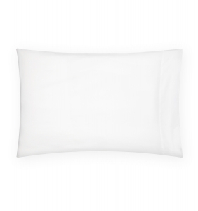 Sferra Corto Celeste White Standard Pillow Case 22x33 - Pair