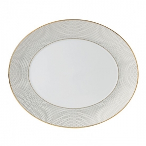 Wedgwood Gio Gold Oval Serving Platter - 13"