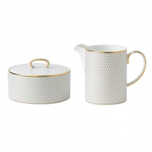 Wedgwood Gio Gold Cream & Sugar Set