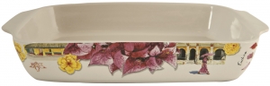 Gien Route Des Indes Rectangular Baking Dish - 13.75" x 9"