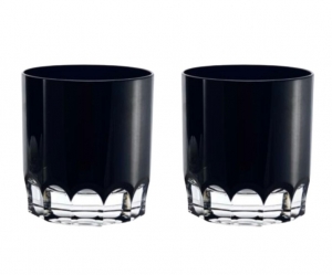 Varga Crystal Simplicity Black Double Old Fashion Boxed Set / 2