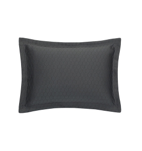 Sferra Favo Charcoal Boudoir Sham - 12 X 16