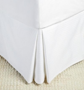 Sferra Favo White Twin Dust Ruffle - 39X75X21