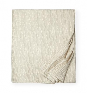 Sferra Ondate Dark Khaki King Blanket Cover - 114X100
