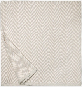 Sferra Camilo Full/Queen Blanket - Mushroom