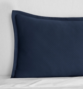 SFERRA Rombo Navy Boudoir Sham