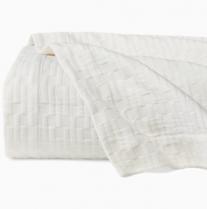 Sferra Lecce Oyster Full/Queen Coverlet 96X100
