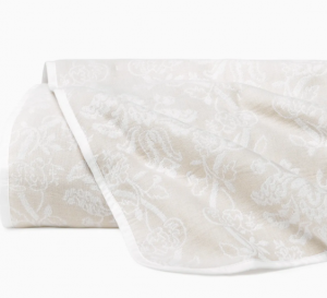 SFERRA Isabella White/Sand Twin Quilt 75X95