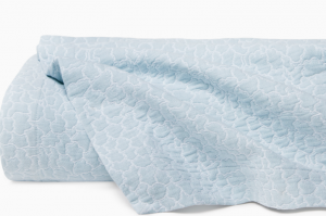 SFERRA Aurelia White/Poolside Full/Queen Coverlet 96X100