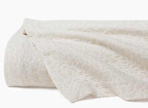 SFERRA Aurelia White/Sand Twin Coverlet 75X95