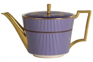 Wedgwood Anthemion Blue Teapot