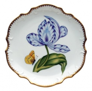 Anna Weatherley Old Master Tulips Bread & Butter Plate - Purple/Yelowl/Blue
