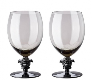 Versace Medusa Lumiere 2 Haze Short Stem Water Goblet - Set 2
