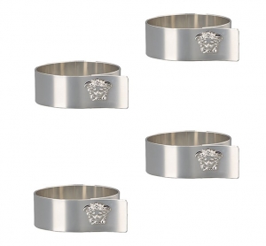 Versace Medusa Napkin Ring Silver - Set of 4