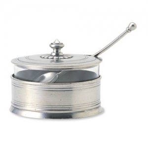 Match Pewter Parmesan Dish W/Spoon