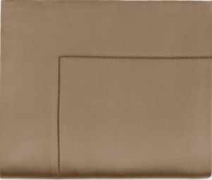 Sferra Giotto Dark Khaki King Flat Sheet - 114 X 114
