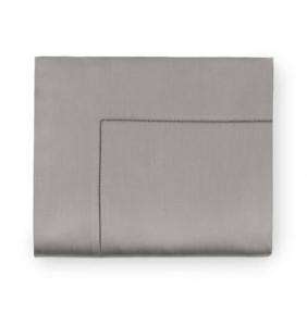 Sferra Giotto Grey Twin Flat Sheet -74X114