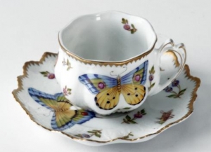 Anna Weatherley Spring in Budapest Ruffled Cup & Saucer