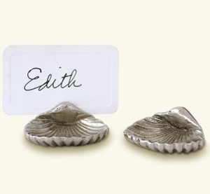 Match Pewter Shell Place Card Holder