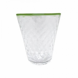 Mariposa Pineapple Texture Highball - Green Rim / Set 4