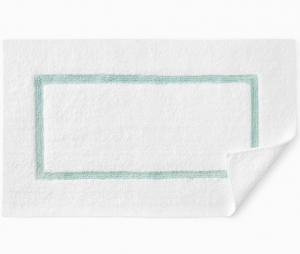 SFERRA Lindo Bath Rug White/Aqua - 23X59"