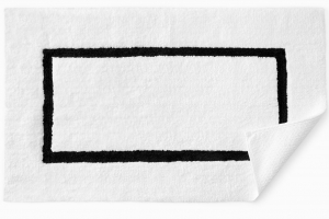 SFERRA Lindo Bath Rug White/Black - 23X59"