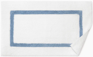 Sferra Lindo White/Sea Bath Rug - 23X59"