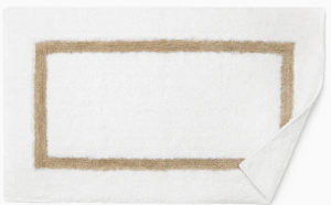 Sferra Lindo White/Sand Bath Rug - 23X59"