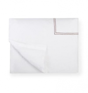 Sferra Grande Hotel White / Grey Full  / Queen Duvet Cover - 88 X 92