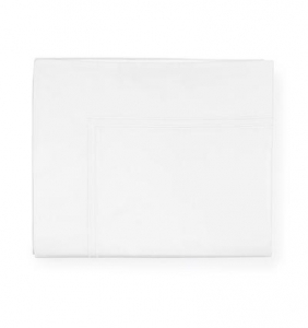 Sferra Grande Hotel White / White Full /Queen Flat Sheet - 96 X 114