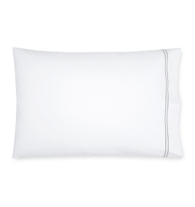 Sferra Grande Hotel White / Silver King Pillow Case - Pair