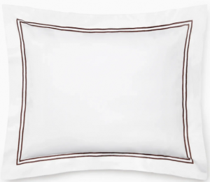 SFERRA Grande Hotel White/Mocha King Sham 21X36